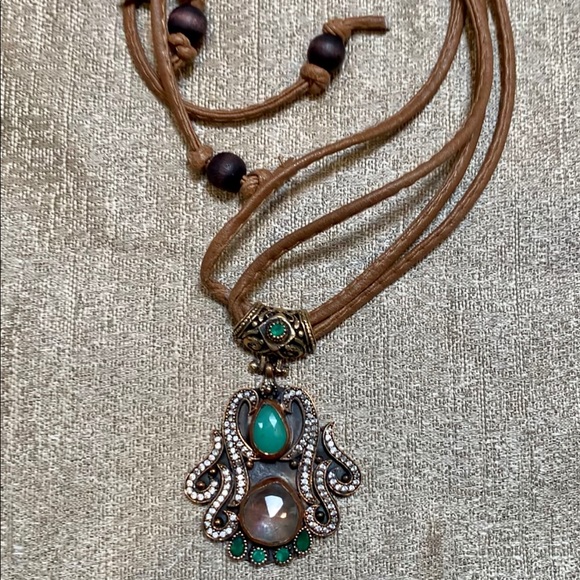 Byzantine Topaz Sliver European Pendant Necklace - Picture 4 of 11